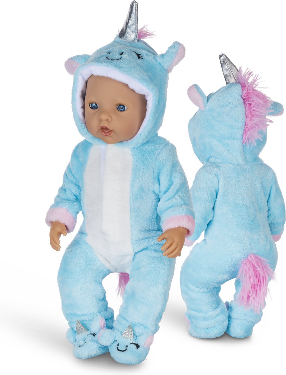 Isas Friends® - Poppenkleding - Kleertjes geschikt voor o.a. BABY born - 43 cm - Unicorn Onesie